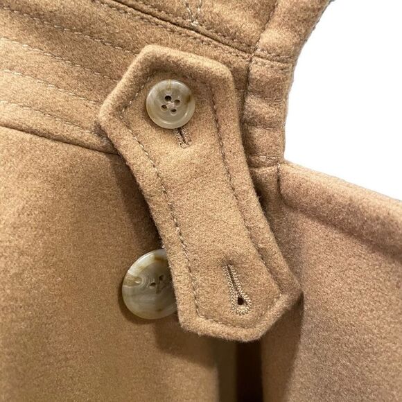 J Crew Peacoat Womens S Double Breasted Camel  Military Strucured Gorpcore - Picture 3 of 9